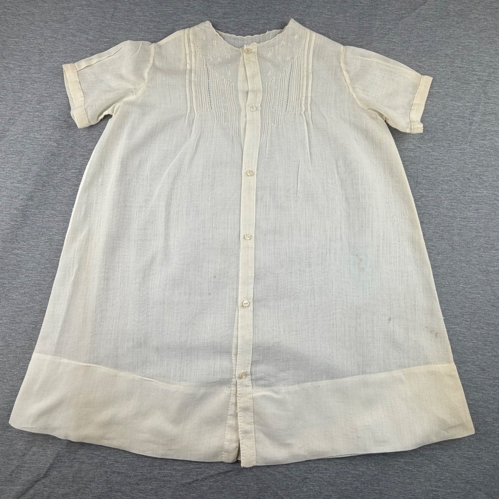 Vintage Antique Victorian Dress Ivory 6M Heirloom